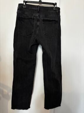 NWOT DL1961 Black High Rise Skinny Ankle Jeans 30 Raw Hem